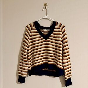 Madewell Arden V-Neck Crop Pullover Sweater